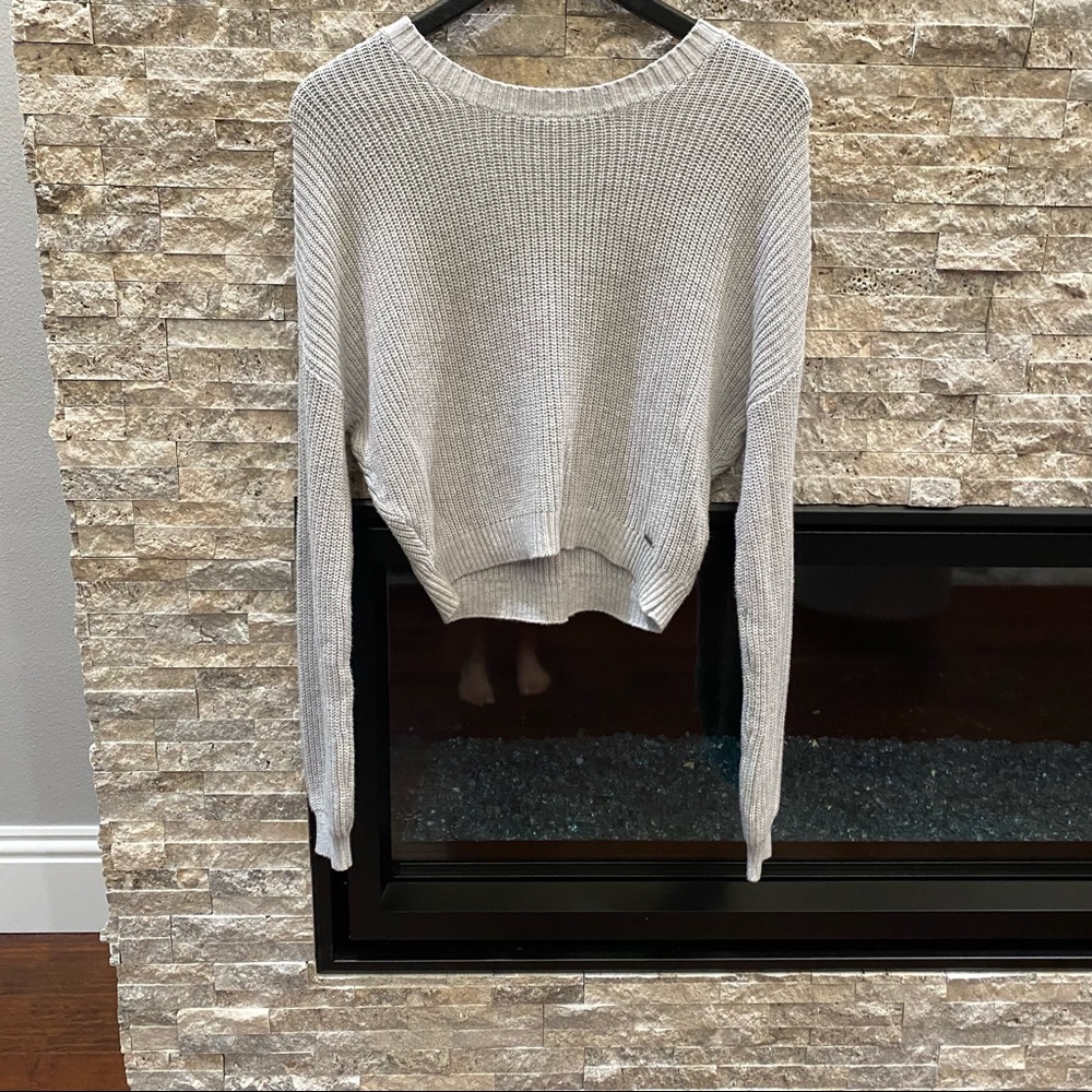 Hollister grey knit sweater
